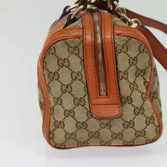 GUCCI GG Canvas Hand Bag 2way Beige Gold 269876 Auth 141858 - Picture 6 of 16